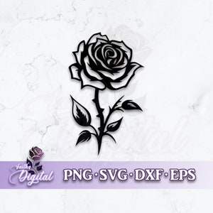 Rose  - Instant Download! Craft with Ease: Svg, Png, Dxf, & Eps Files Included