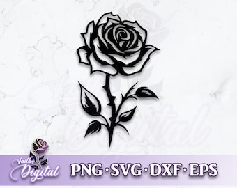 Rose  - Instant Download! Craft with Ease: Svg, Png, Dxf, & Eps Files Included