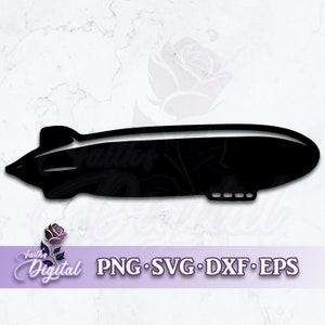 Zeppelin / Blimp - Instant Download! Craft with Ease: Svg, Png, Dxf, & Eps Files Included