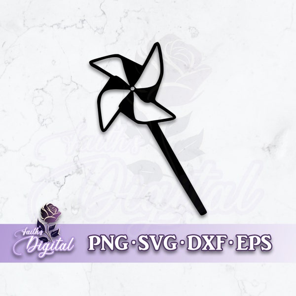 Pinwheel  - Instant Download! Craft with Ease: Svg, Png, Dxf, & Eps Files Included