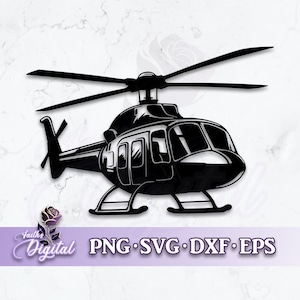 Helicopter  - Instant Download! Craft with Ease: Svg, Png, Dxf, & Eps Files Included