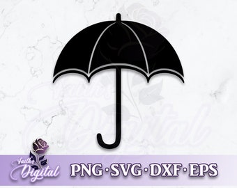Umbrella - Digital Cutting File: Svg, Png, Dxf, & Eps Files Included