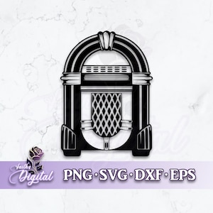 Jukebox  - Instant Download! Craft with Ease: Svg, Png, Dxf, & Eps Files Included