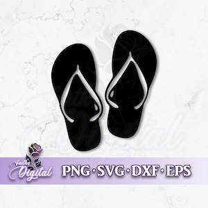 Flip Flops  - Instant Download! Craft with Ease: Svg, Png, Dxf, & Eps Files Included - Sandals