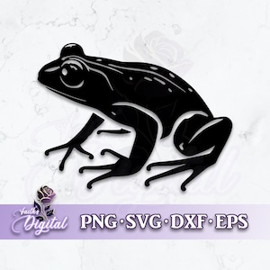 Frog  - Instant Download! Craft with Ease: Svg, Png, Dxf, & Eps Files Included