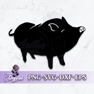 Pig  - Instant Download! Craft with Ease: Svg, Png, Dxf, & Eps Files Included