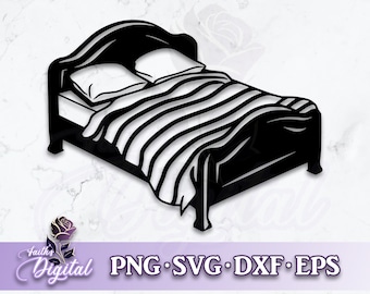 Bed - Digital Cutting File: Svg, Png, Dxf, & Eps Files Included