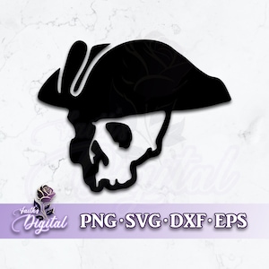 Pirate Hat - Skull - Instant Download! Craft with Ease: Svg, Png, Dxf, & Eps Files Included