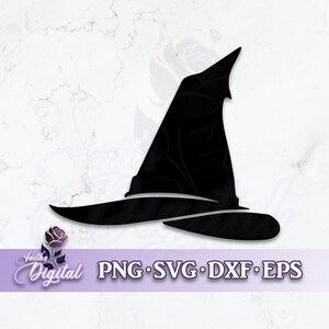 Witch Hat  - Instant Download! Craft with Ease: Svg, Png, Dxf, & Eps Files Included