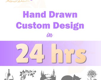 グラフィックデザインサービス - リクエストに応じたカスタムデザイン - 24時間以内納品 - 手描き - AI不要 - アートおよびロゴデザイン - SVG PNG DXF EPS