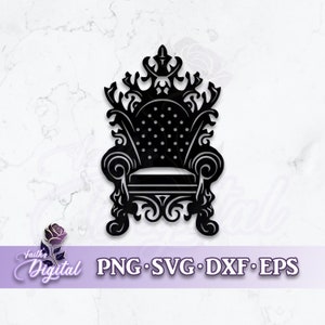 Throne  - Instant Download! Craft with Ease: Svg, Png, Dxf, & Eps Files Included