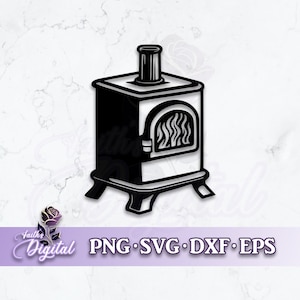 Wood Stove  - Instant Download! Craft with Ease: Svg, Png, Dxf, & Eps Files Included