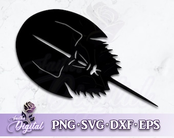 Horseshoe Crab- Digital Cutting File: Svg, Png, Dxf, & Eps Files Included