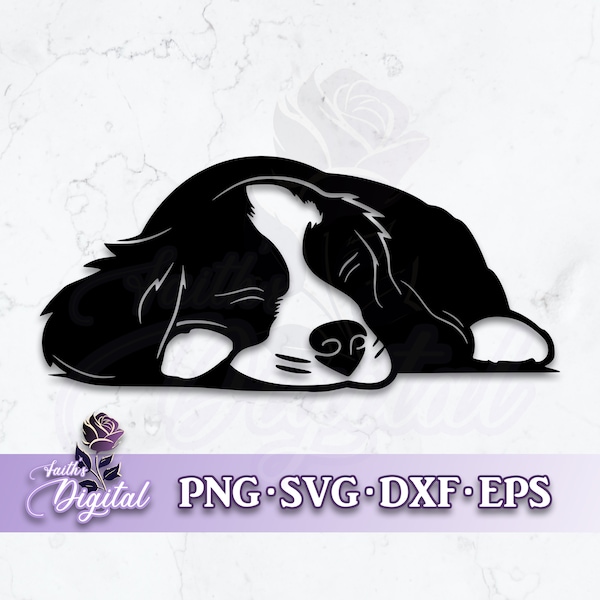 Sleeping Dog  - Instant Download! Craft with Ease: Svg, Png, Dxf, & Eps Files Included