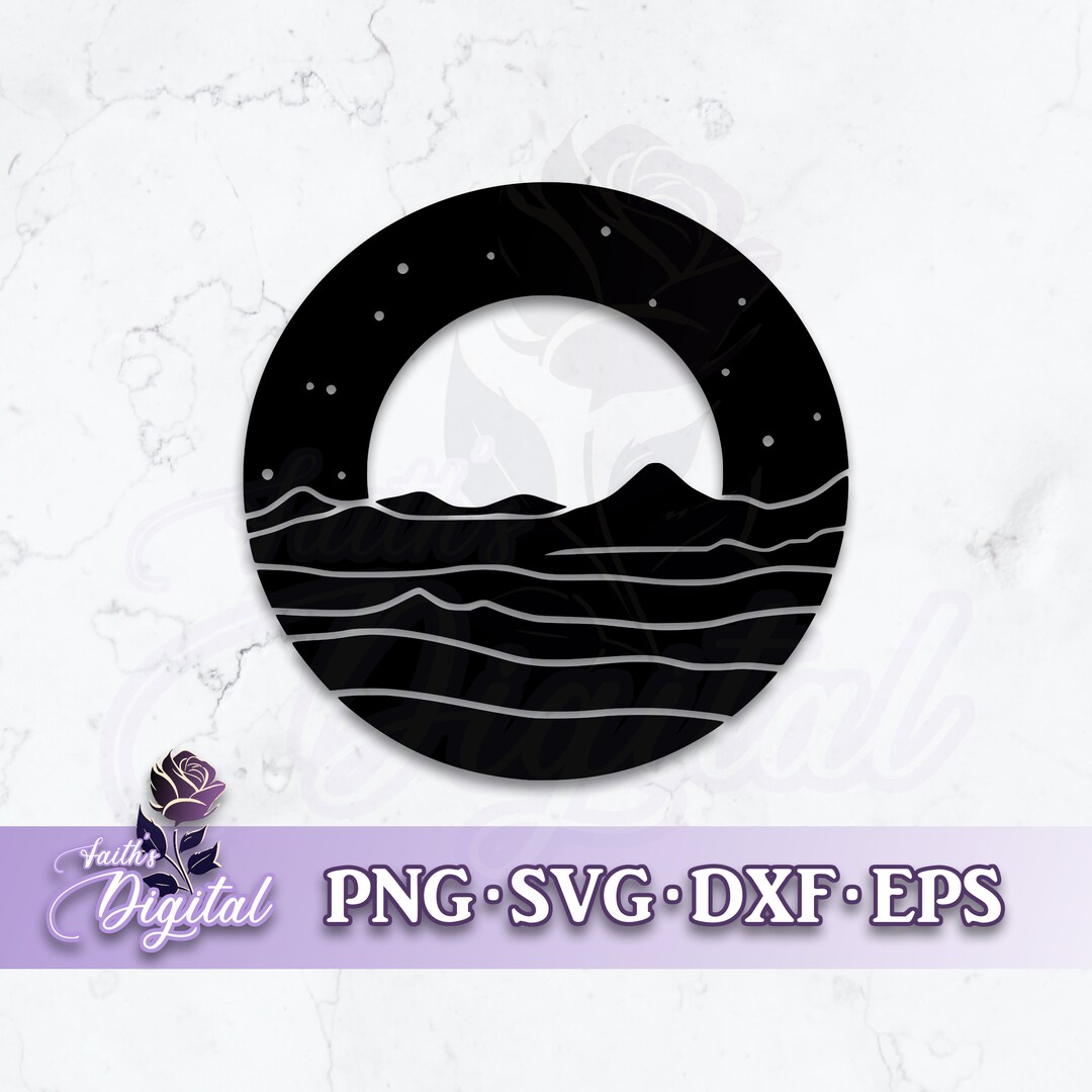 Moon - Instant Download! Craft With Ease: Svg, Png, Dxf, & Eps Files ...