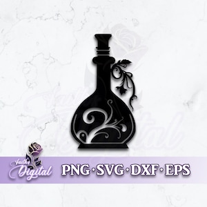 Potion  - Instant Download! Craft with Ease: Svg, Png, Dxf, & Eps Files Included - Potion Bottle