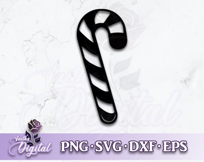 Candy Cane SVG Cutting File - Etsy Canada
