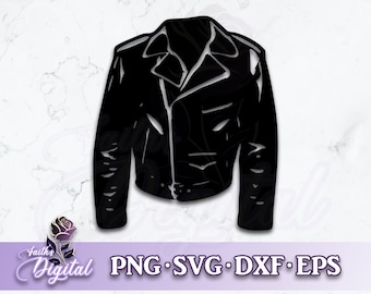 Motorcycle Jacket- Digital Cutting File: Svg, Png, Dxf, & Eps Files Included