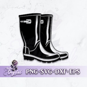 Rainboots  - Instant Download! Craft with Ease: Svg, Png, Dxf, & Eps Files Included