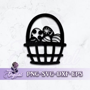 Easter Basket - Instant Download! Craft with Ease: Svg, Png, Dxf, & Eps Files Included