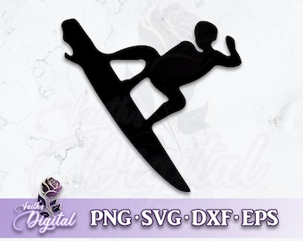 Surfer  - Instant Download! Craft with Ease: Svg, Png, Dxf, & Eps Files Included