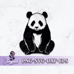 Panda  - Instant Download! Craft with Ease: Svg, Png, Dxf, & Eps Files Included
