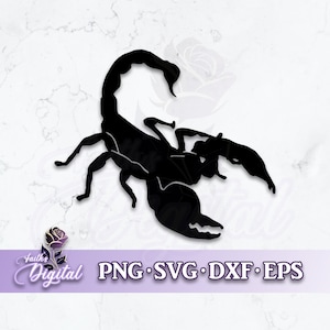 Scorpion  - Instant Download! Craft with Ease: Svg, Png, Dxf, & Eps Files Included