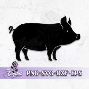 Pig  - Instant Download! Craft with Ease: Svg, Png, Dxf, & Eps Files Included