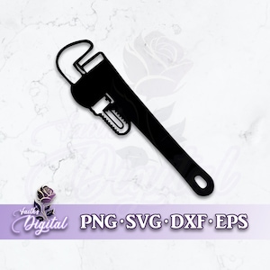 Pipe Wrench  - Instant Download! Craft with Ease: Svg, Png, Dxf, & Eps Files Included