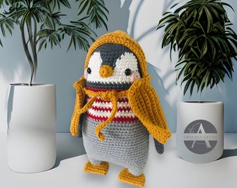 Gehäkeltes Spielzeug, Baby Spielzeug, Pinguin Pica Pau, Amigurumi Geschenk, Babyshower Geschenk