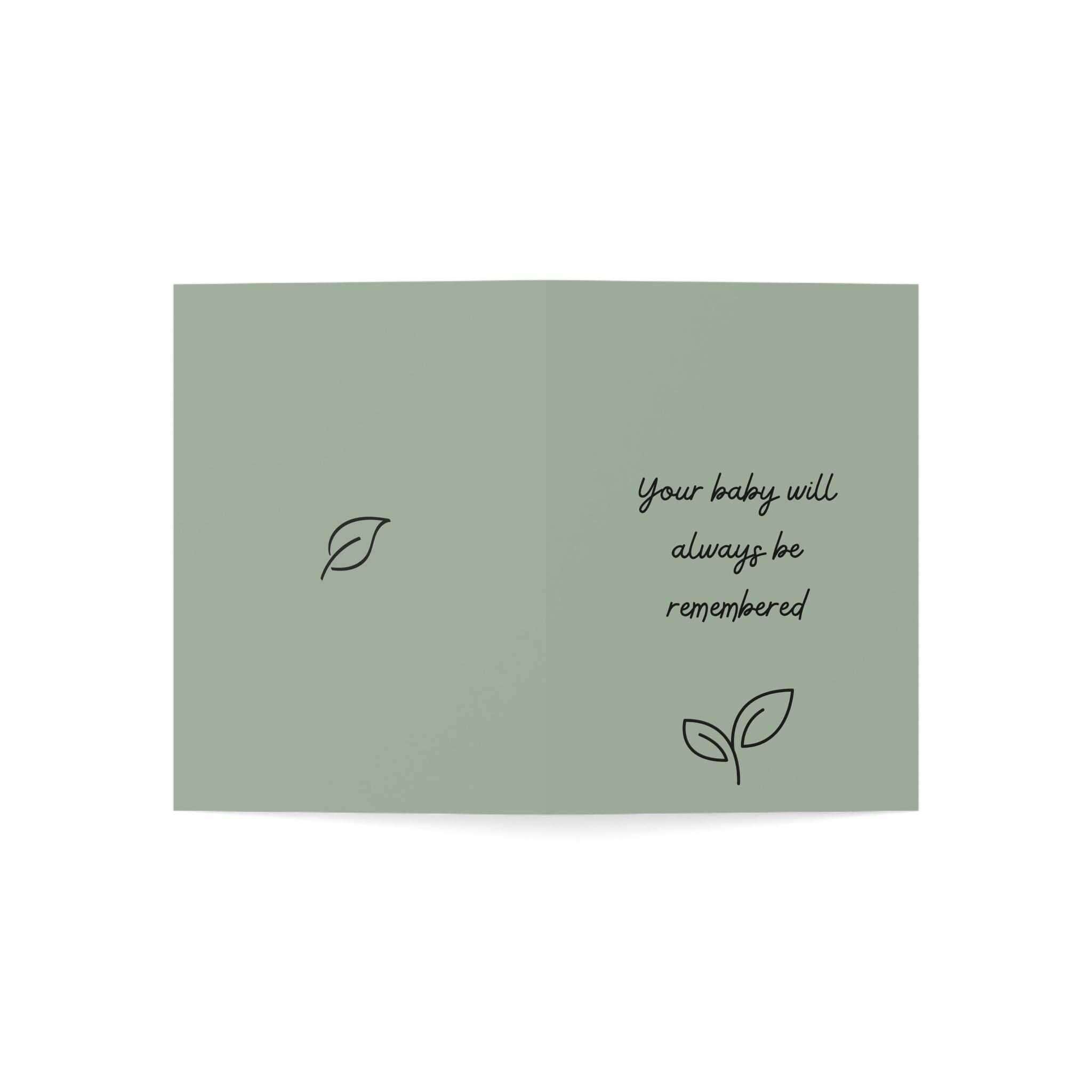 Printable Pregnancy Loss Card, Minimalist Baby Remembrance Greeting, Miscarriage &amp; Stillbirth ...