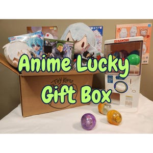Anime Lucky Gift Box | Authentic Licensed Anime Fun Surprise | Japan Snack Candy Treat Bag | Figures Gachapon Plush Keychains Pins Merch