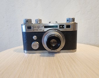 Vintage 1940s Perfex Twenty-Two 35mm Film Camera Works! Rare!