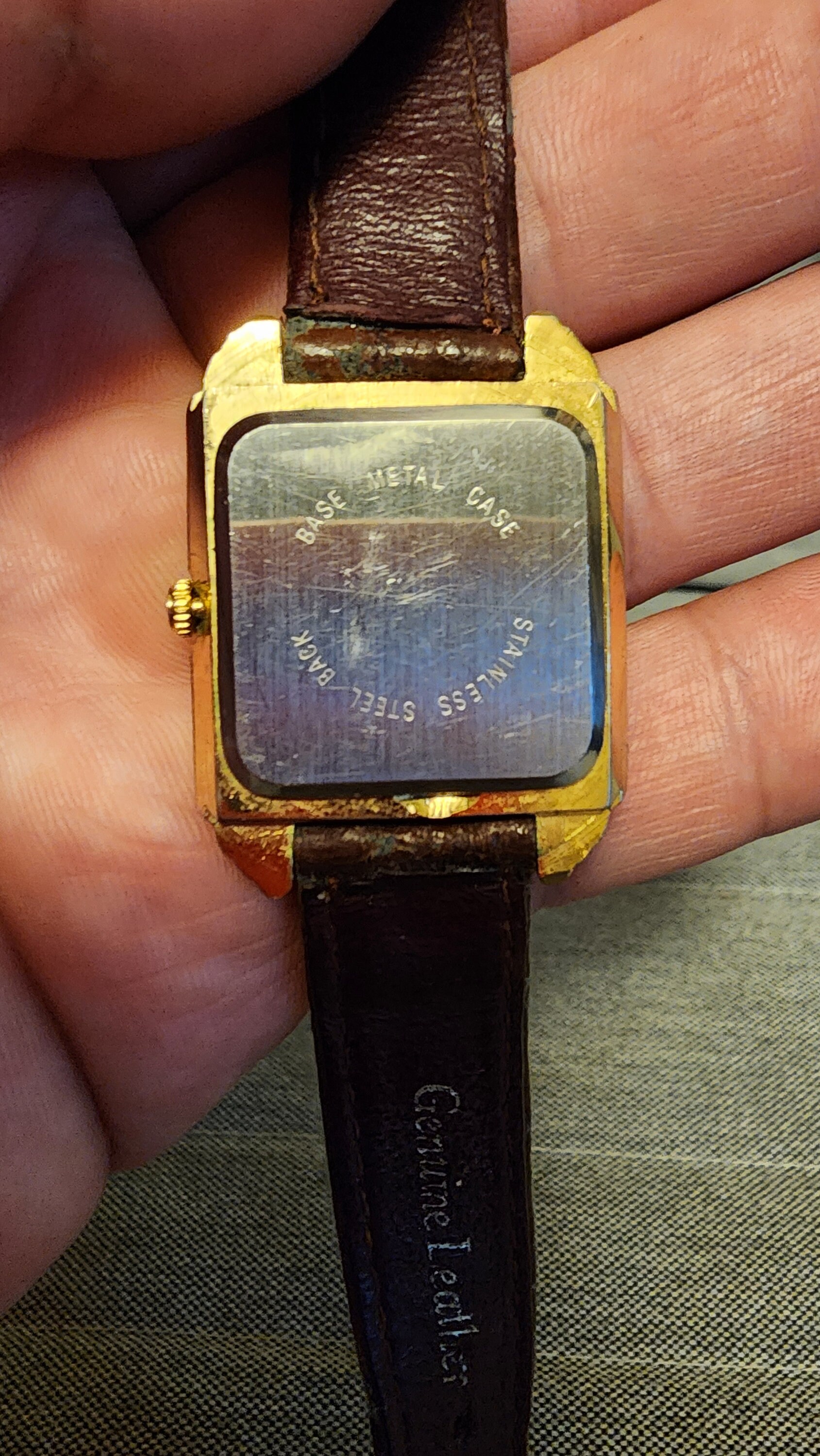 Vintage Quemex Moon Phase Quartz Women Watch Gold Tone Made in Japan