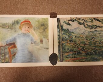 Renoir & Cézanne Art Print Pair c.1960s – Swiss Museum Lithographs – 19"x24" Rolled