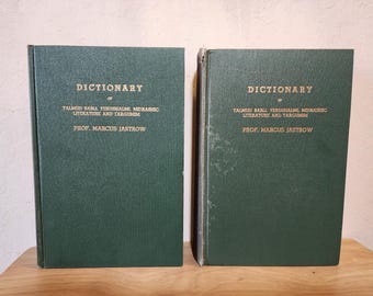 Jastrow Books Dictionary Targumim Talmud Midrashic Literature 2-Vol Set (1950)