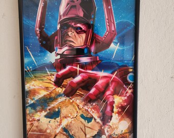 Greg Horn Signed Marvel Comics Galactus Poster Framed!
