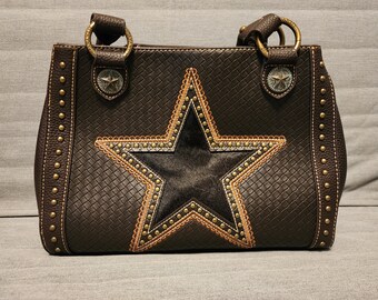 Montana West Leather w/ Cowhide Star Purse