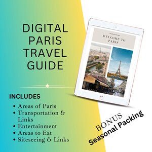 Digital Editable Paris Travel Guide