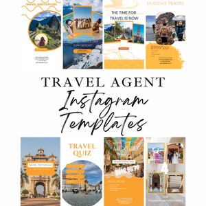 Social Media Templates for Travel Agents | Instagram  |  Travel Agency | Travel Marketing | Branding | Canva