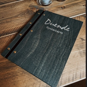 Personalisierte Speisekarten aus Holz. Speisekarten, Getränkekarten, Menü Karten, Restaurant, Hotel, Menüordner, Menümappe