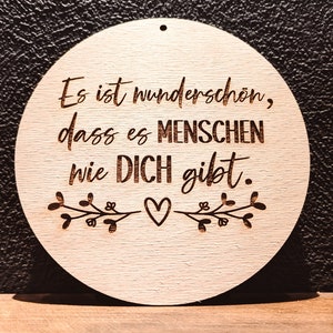 Geschenk Anhänger für dein Herzensmensch. Holzscheibe Graviert, Herzens Sprüche Weihnachten, Geburtstag, Deko, Holzplättchen