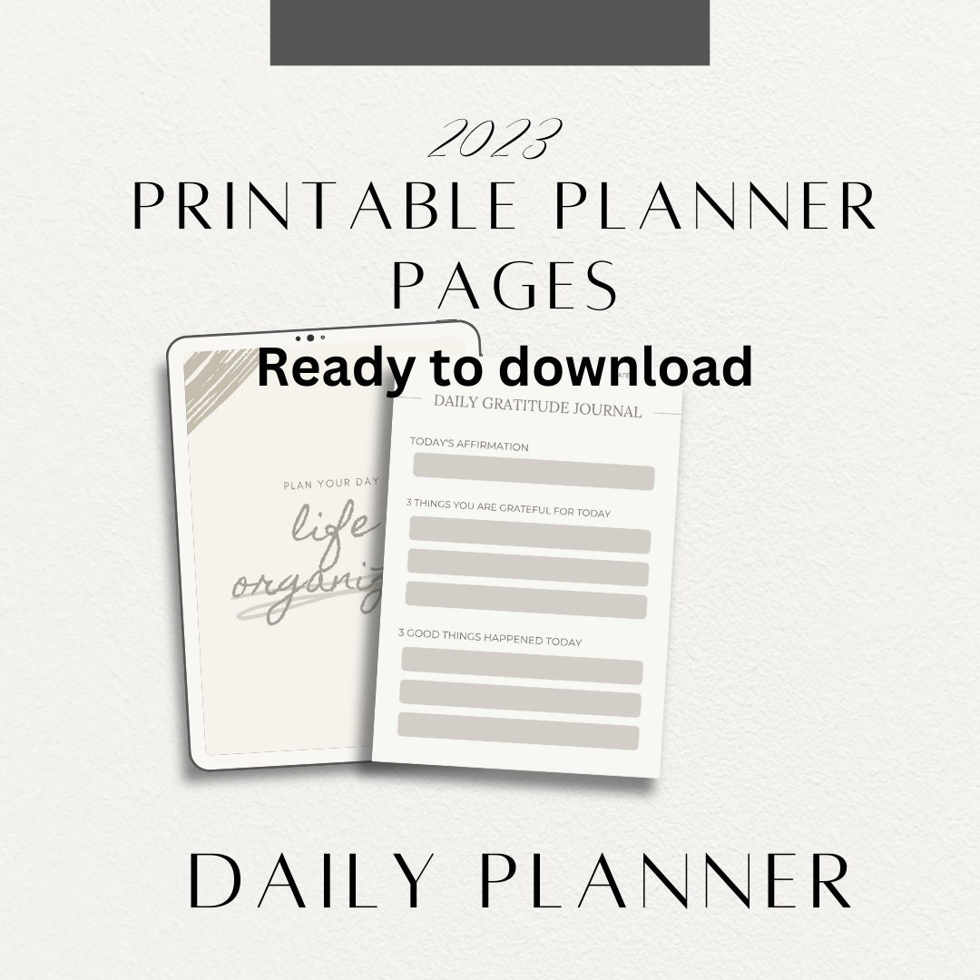 Printable Daily Planner Weekly Planner to Do List Notes. - Etsy