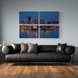 Pittsburgh Photography, Pittsburgh Skyline, 4 Panel Wall Art, 4 Panel Canvas Print, 4 Panel Metal Print, Pittsburgh Wall Art