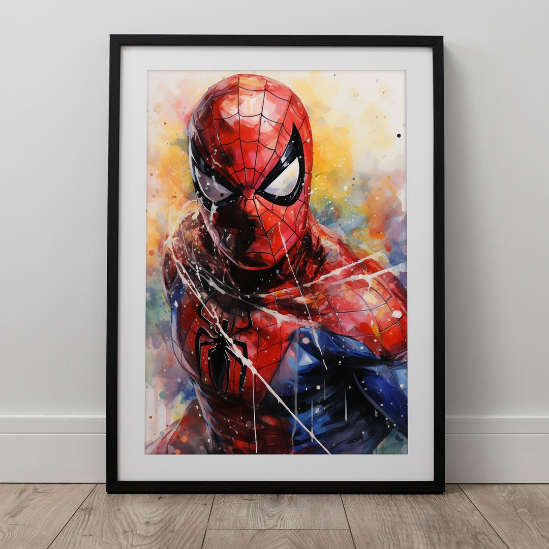 Spider Man Watercolor, Fan Art, Art Print, Poster, Wall Art, Digital ...