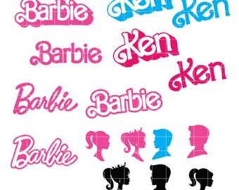 IRON ON Patch-barbie Logo Inspired-iron on Patches-glitter