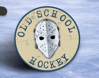 Old School Hockey Goalie Mask Sticker/Decal