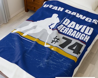 Custom Hockey Team Blanket – Personalized Player Name & Number