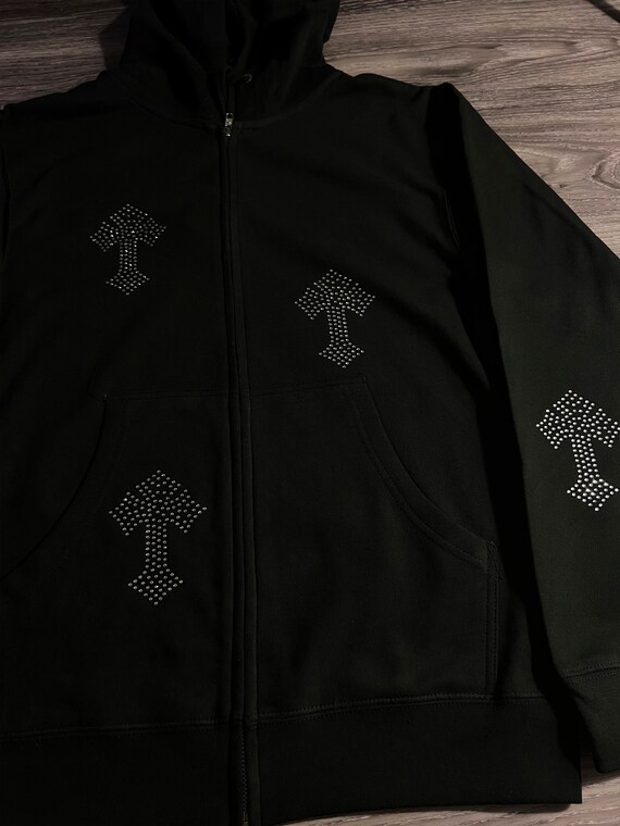 Cross Zip up Hoodie Y2k Hoodie Y2k Clothing Etsy