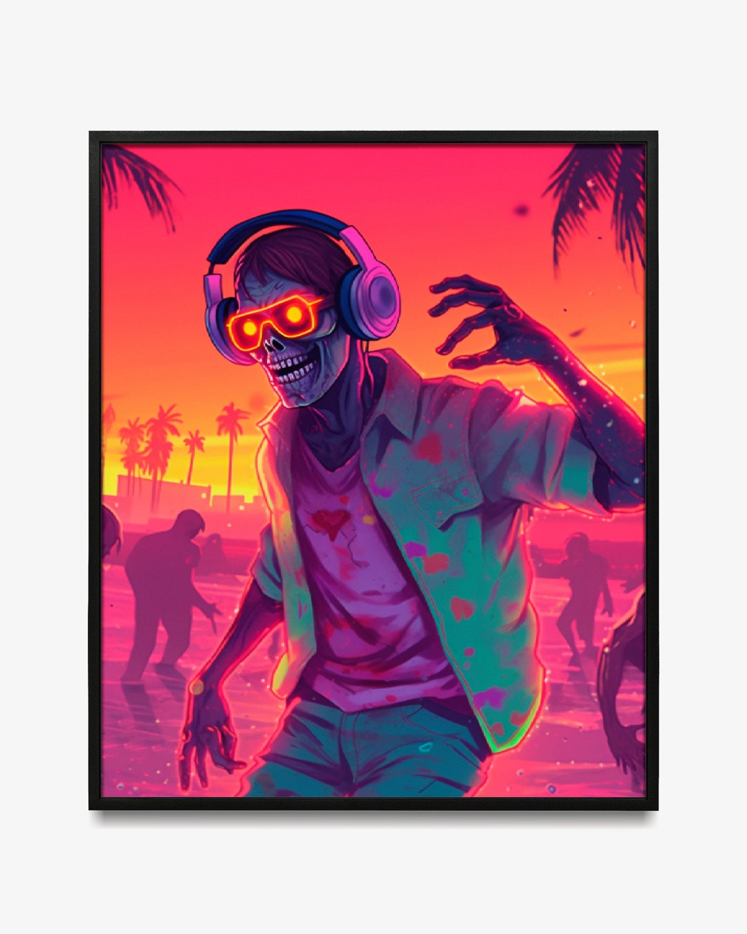 Zombie Wall Art Digital Print, Halloween, Living Dead, Poster